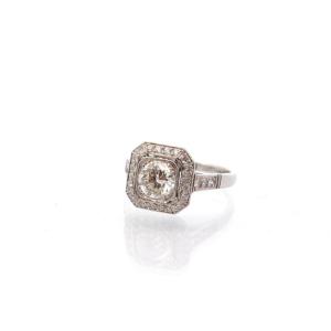 Vintage 1.02 Carats Diamond Ring In Platinum