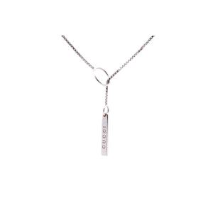 Gucci “link To Love” Necklace In 18k White Gold