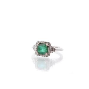 Emerald And Diamond Ring In Gold