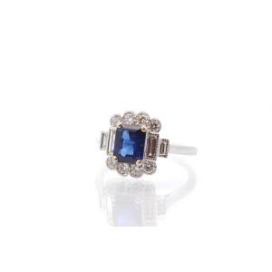 Bague D’occasion Saphir Et Diamants