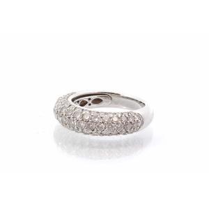 Diamond Bangle Ring In 18k White Gold