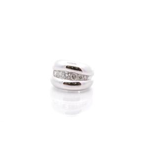 Bague Bandeau Diamants En Or Blanc 18k