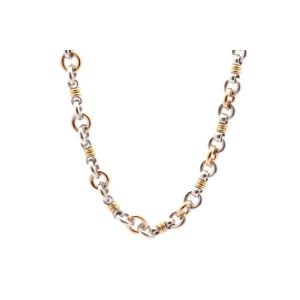 Collier Signé Christofle En Or 18k Et Argent