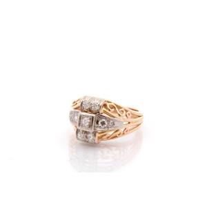 Bague vintage diamants en or 18k