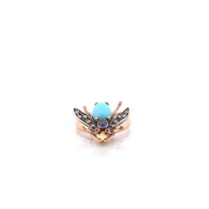 Antique Turquoise And Gemstone Ring
