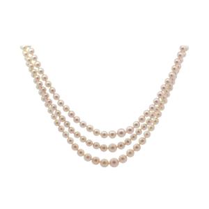 Cultured Pearl Necklace With 18k Gold Clasp