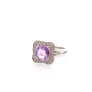 2.21ct Purple Sapphire And Diamond Ring