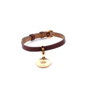 Cartier Bracelet In 18k Gold And Leather