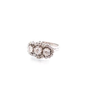 Bague vintage trois diamants