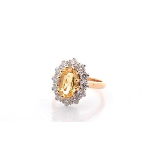 2.22ct Unheated Yellow Sapphire Ring