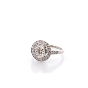Bague diamant de 1,20cts F/SI1 en platine
