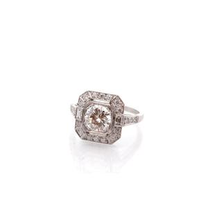 Bague diamant de 1,13cts I/VVS2 en platine
