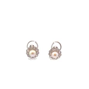 Boucles d’oreilles vintage perles de culture