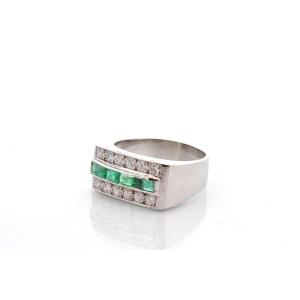 Vintage Emerald And Diamond Ring