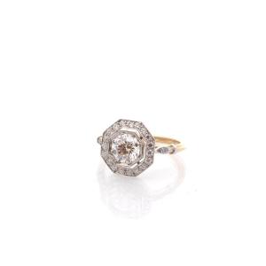 Art Deco Diamond Ring, 1.02 Carats, G/vs1