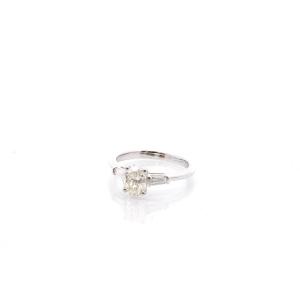 1cts J/vs1 Diamond Ring In Platinum