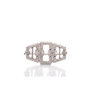 Broche art déco diamants en platine