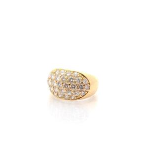 Bague jonc diamants en or 18k