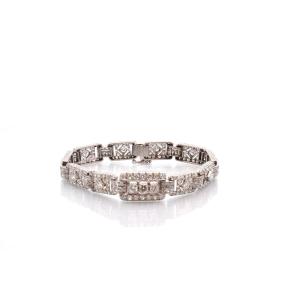 1920's Art Deco Platinum Diamond Bracelet