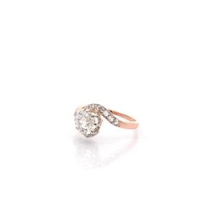 Antique Gold And Platinum Diamond Ring