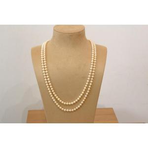 Collier vintage perles de culture et fermoir en or