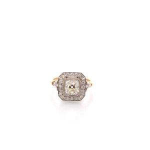 Bague diamant de 1,55cts L/SI2 en or 18k