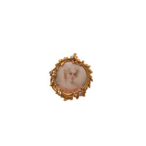 Broche ancienne 19e siècle en or 18k