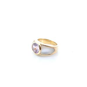 Bague Mauboussin saphir en or 18k et nacre