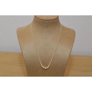 18k Gold And Platinum Fine Pearl Necklace