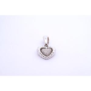 18k Gold Diamond Heart Pendant