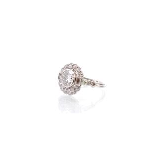 Art Deco Diamond Ring, 1.52 Carats