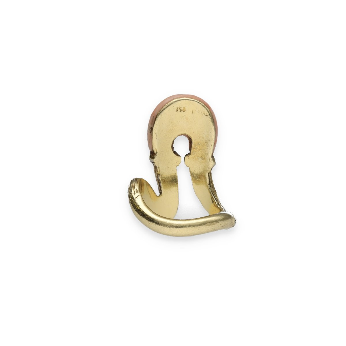 Angel Skin Coral Ring In 18k Gold-photo-4