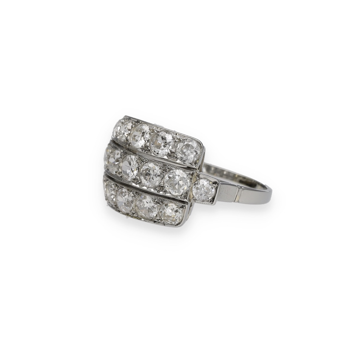 Bague Art Déco diamants.-photo-2