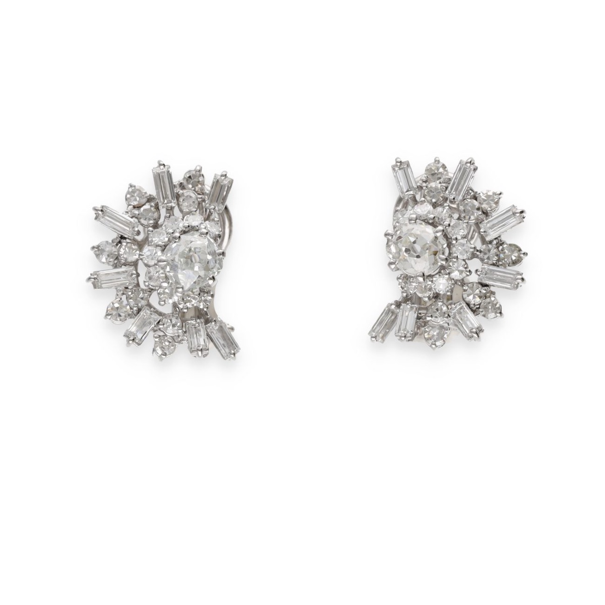  Diamond Earrings From The 1930s.-photo-2