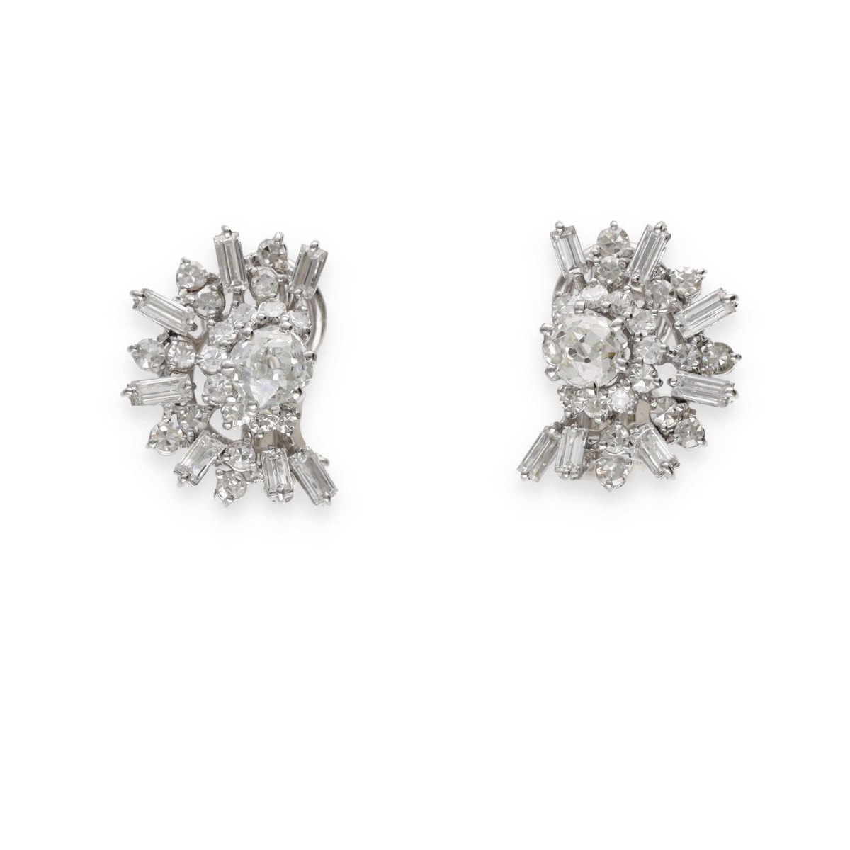  Diamond Earrings From The 1930s.