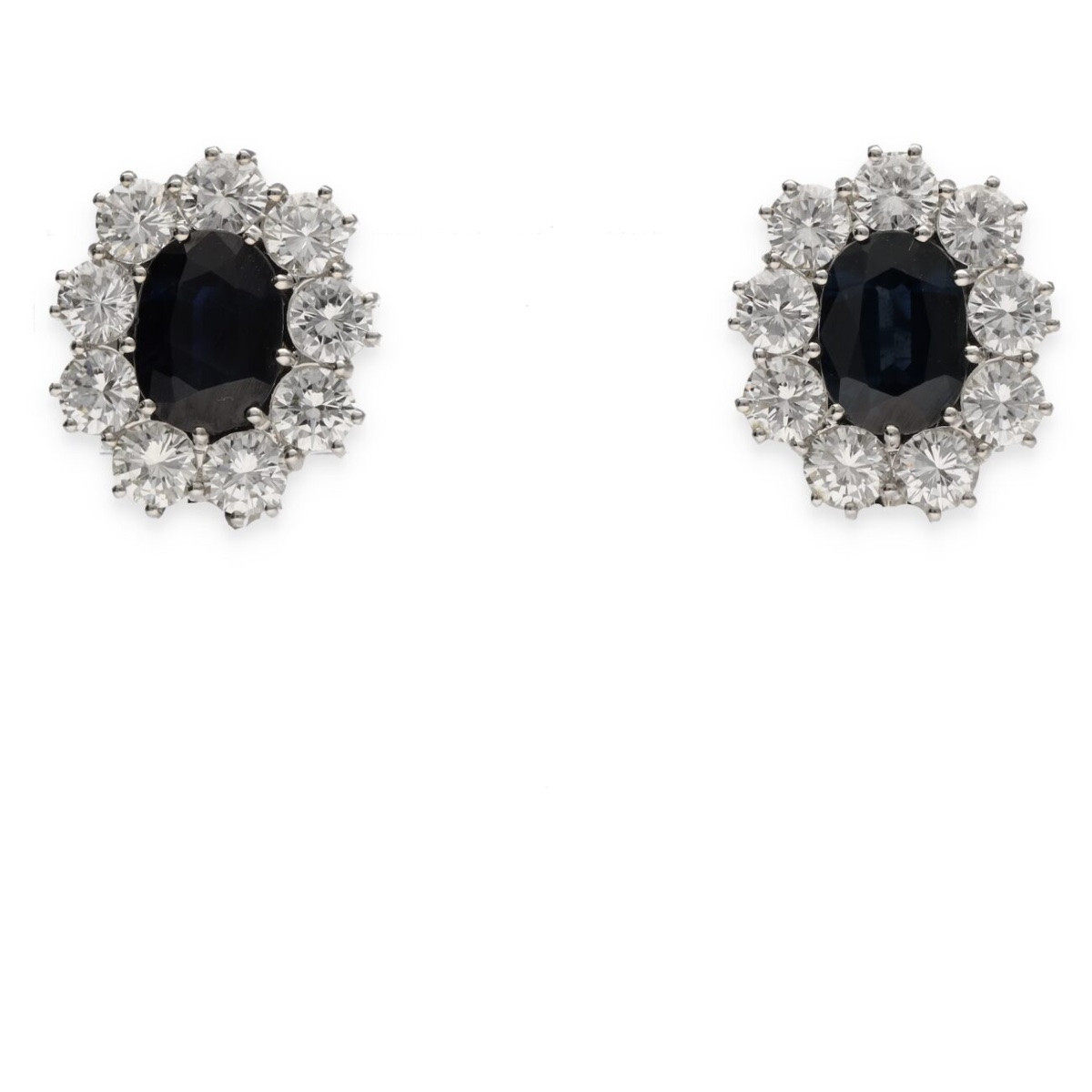  Diamond And Sapphire Ear Clips-photo-3