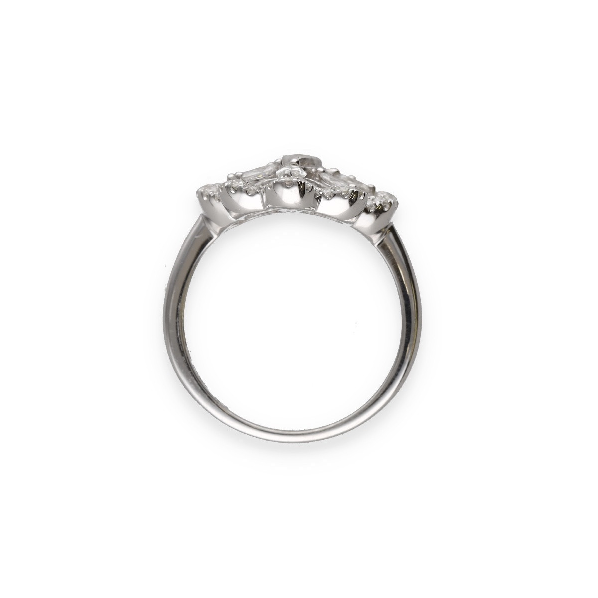 White Gold And Diamond Lace Ring-photo-2