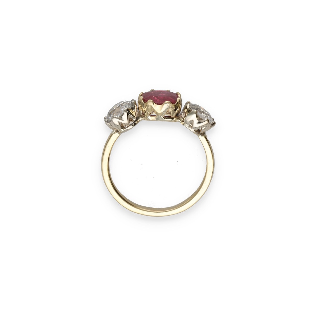  Bague trilogie diamants et rubis-photo-4