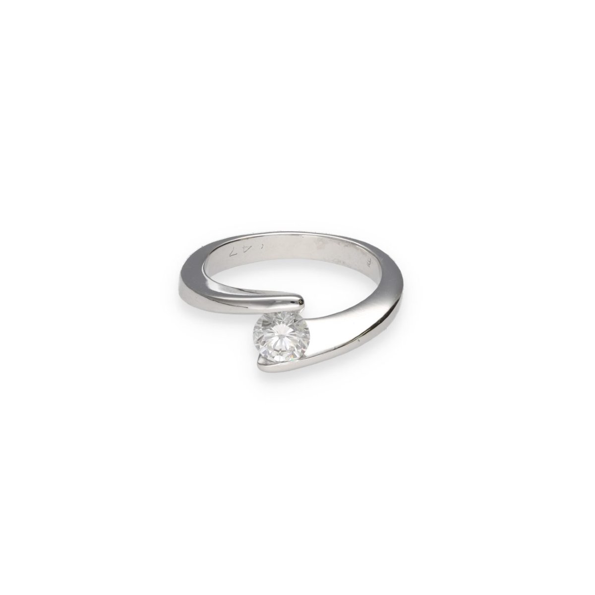 Bague solitaire diamant de 0,47 carat-photo-4