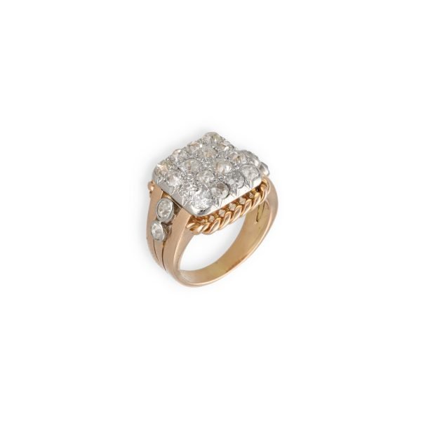 Bague chevalière diamants-photo-2