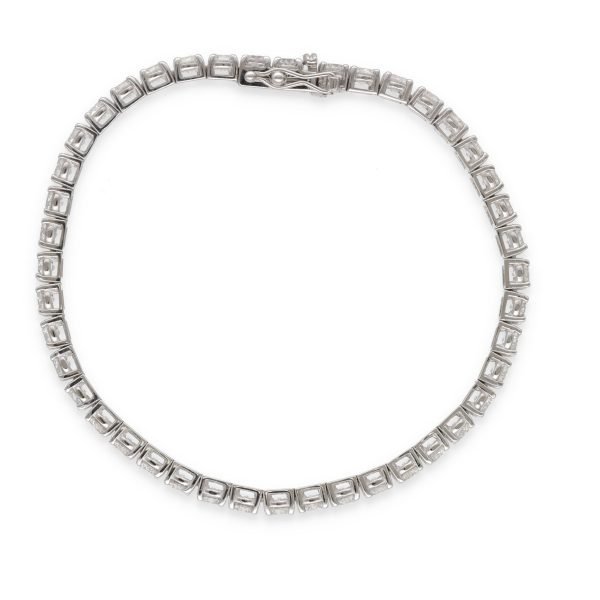 River Of Diamonds Bracelet In White Gold.-photo-4