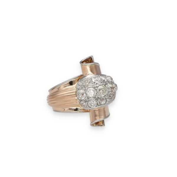 Tank Ring Set With Pavé-cut Diamonds-photo-4