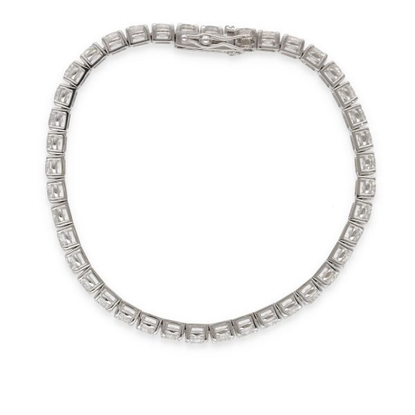 River Of Diamonds Bracelet In White Gold-photo-4