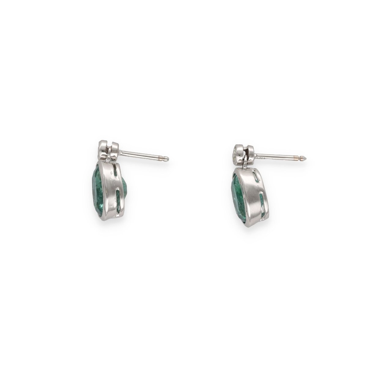 Emerald And Diamond Earrings-photo-2