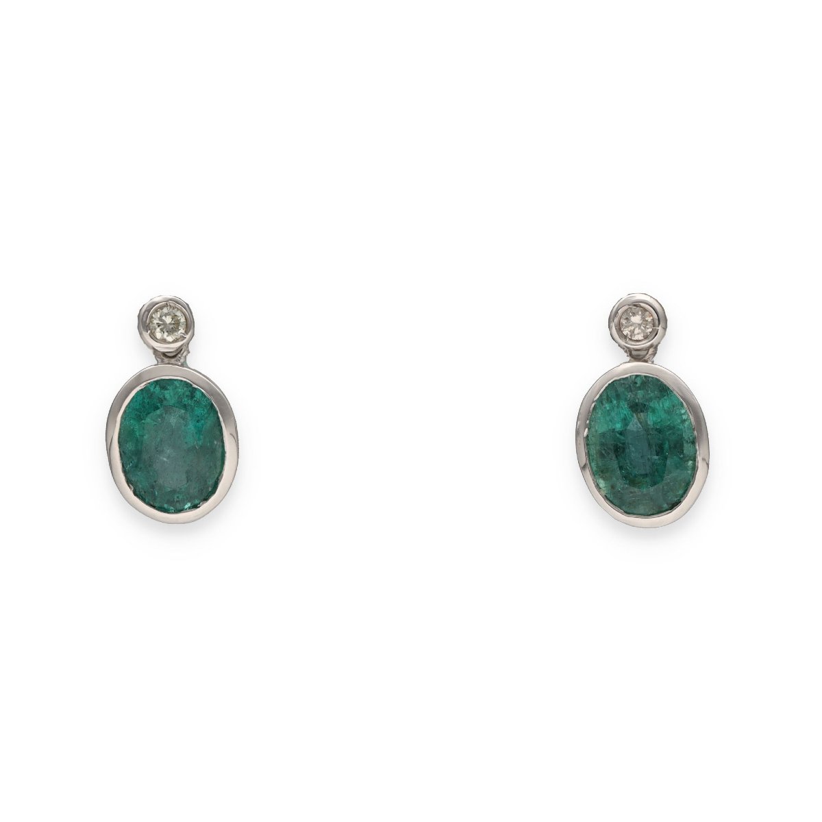 Emerald And Diamond Earrings