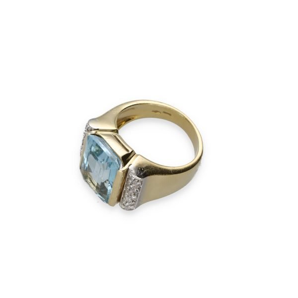 Blue Topaz And Diamond Ring-photo-3