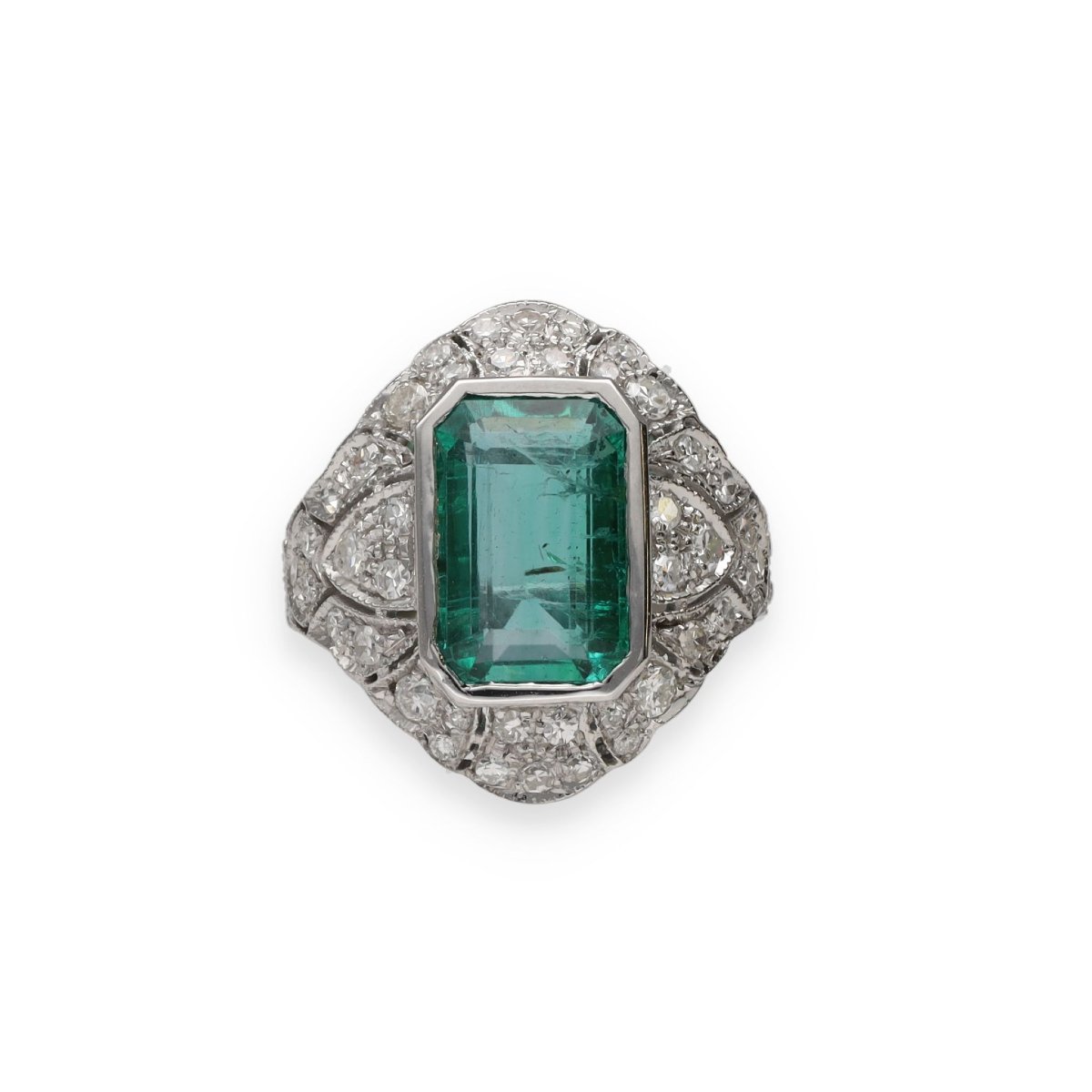 Emerald And Diamond Ring