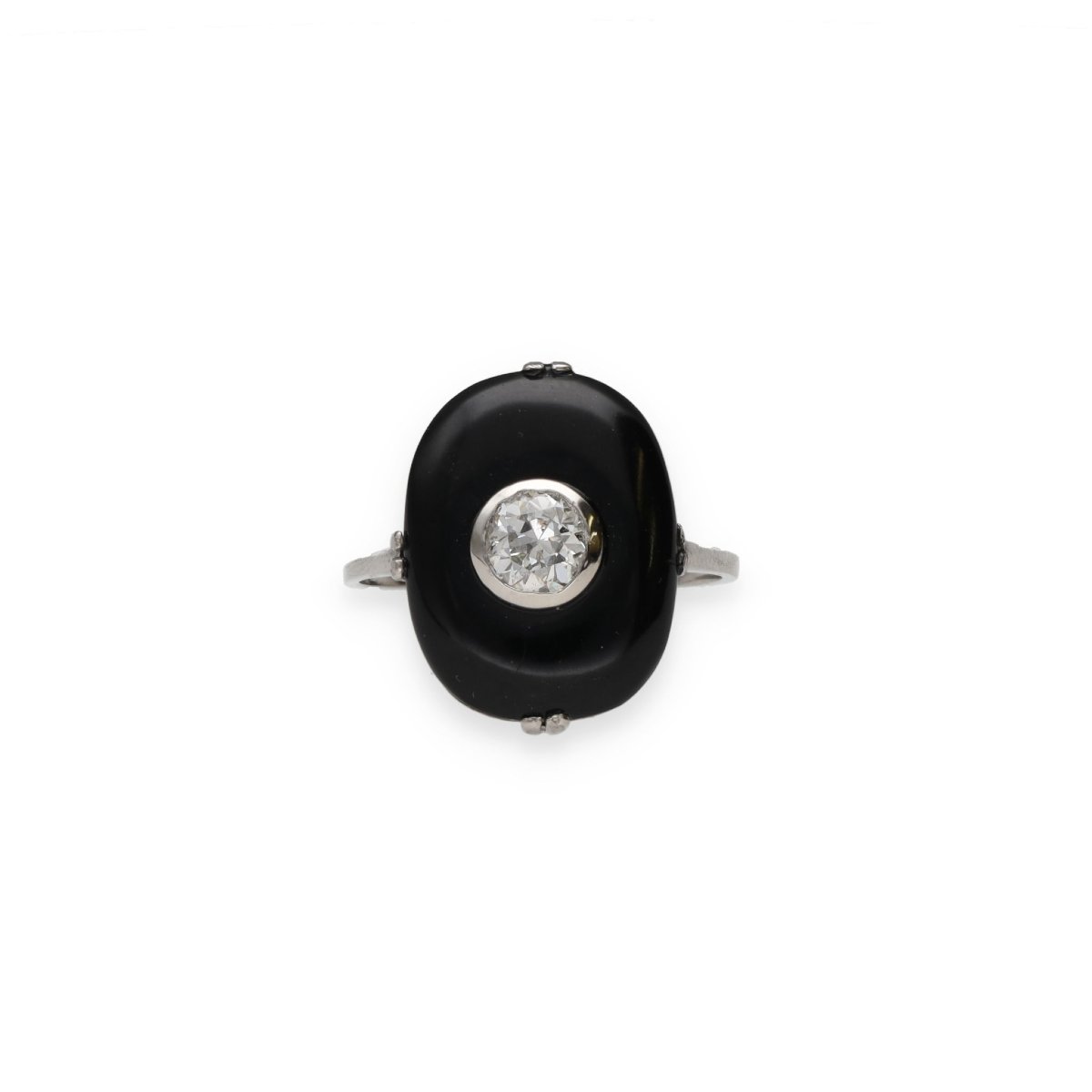 Art Deco Onyx And Diamond Ring