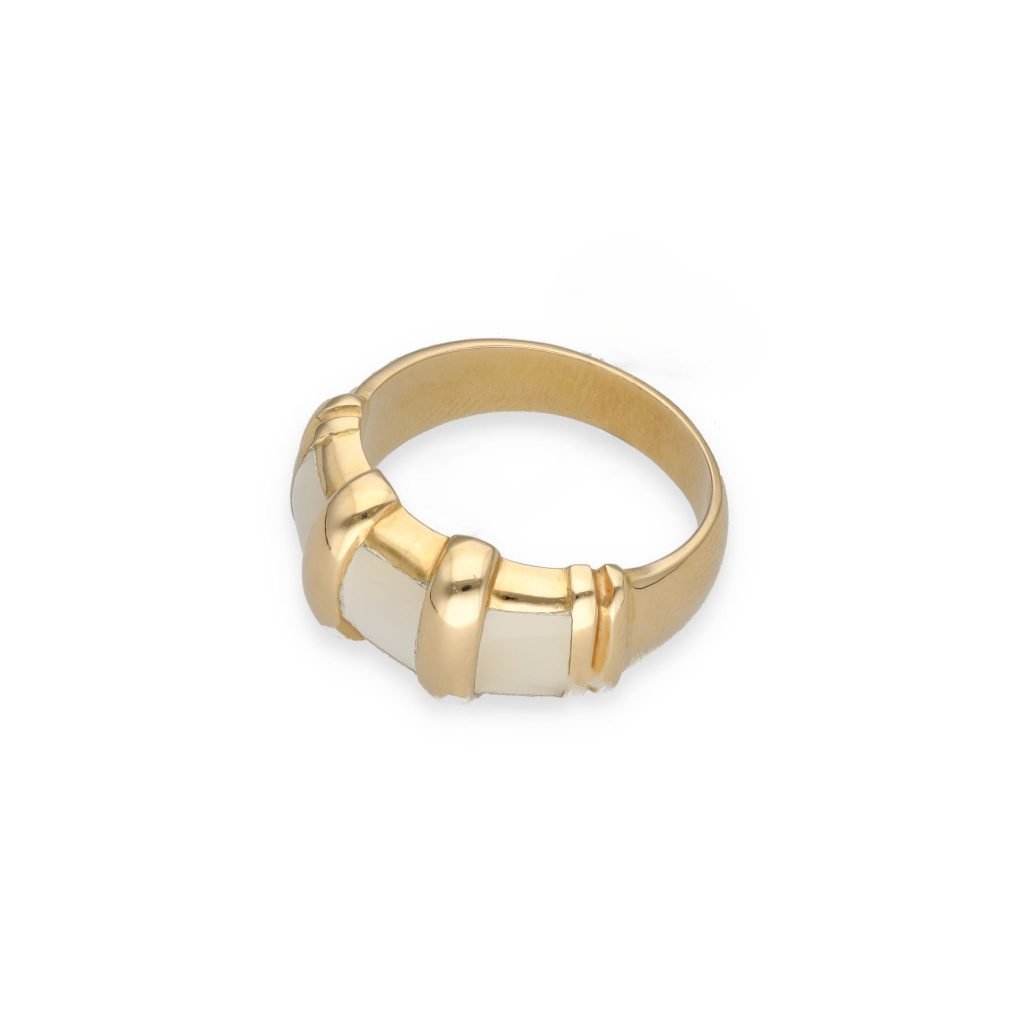 Mother-of-pearl Band Ring-photo-2