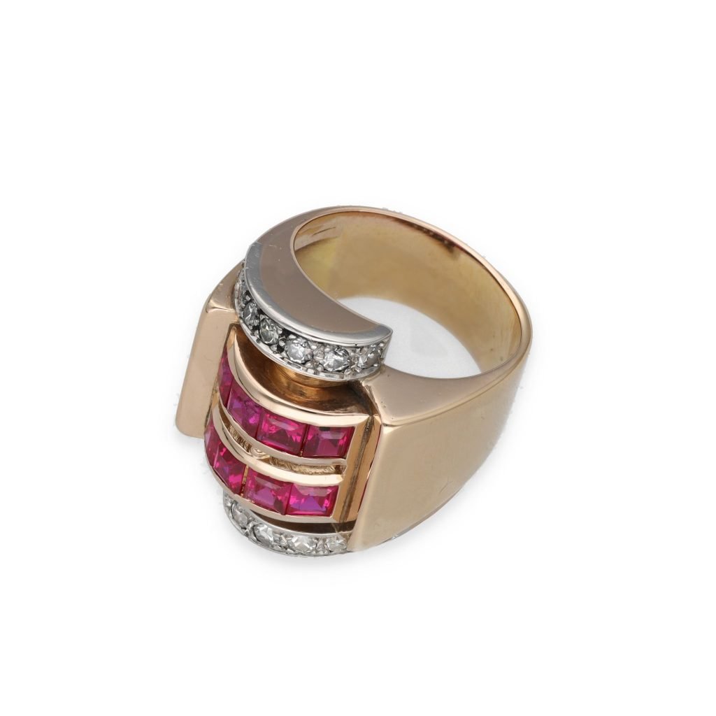 Tank Ring With Rubies And Diamonds-photo-2